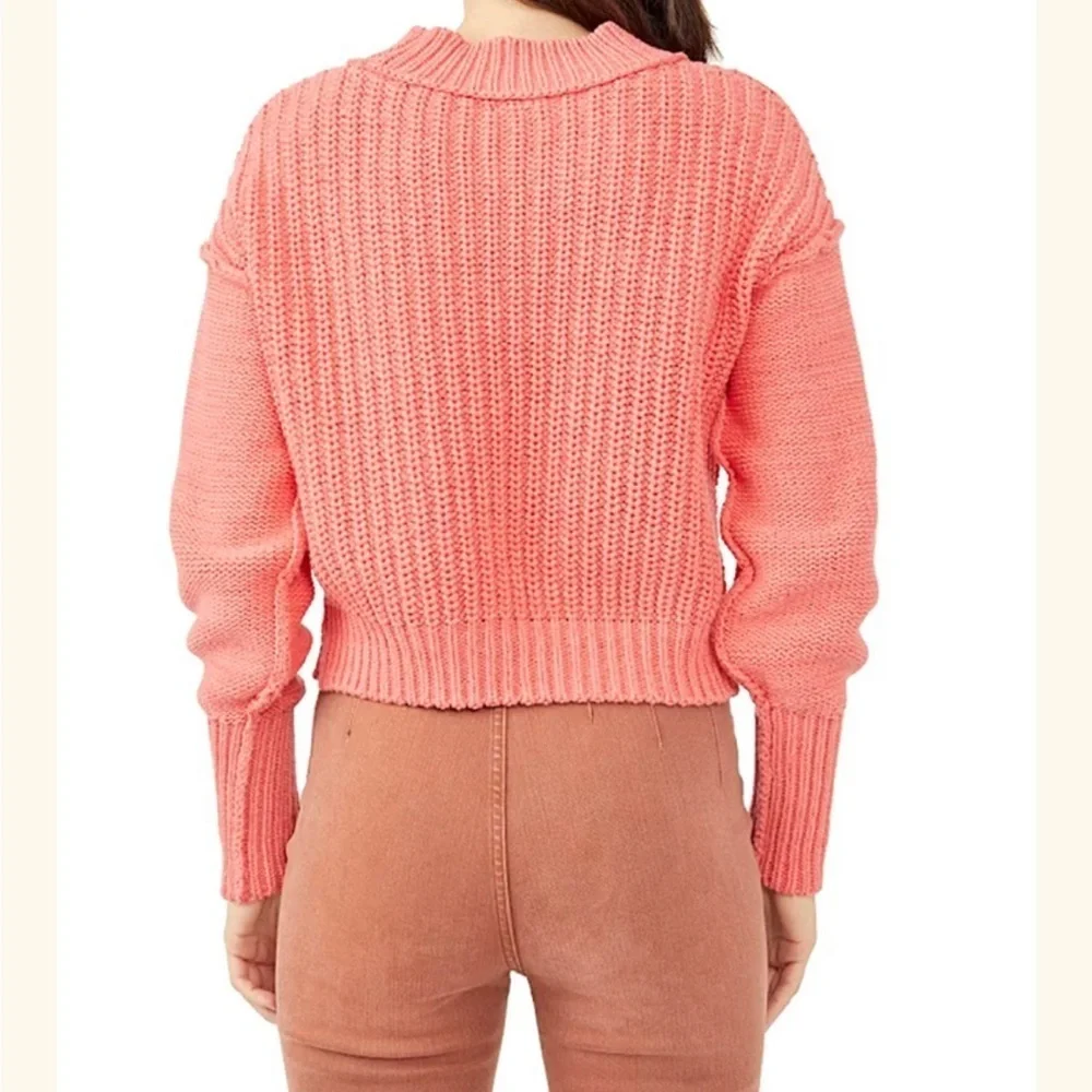 Free People Sandcastle Tan Bellsong Knit Sweater NWT